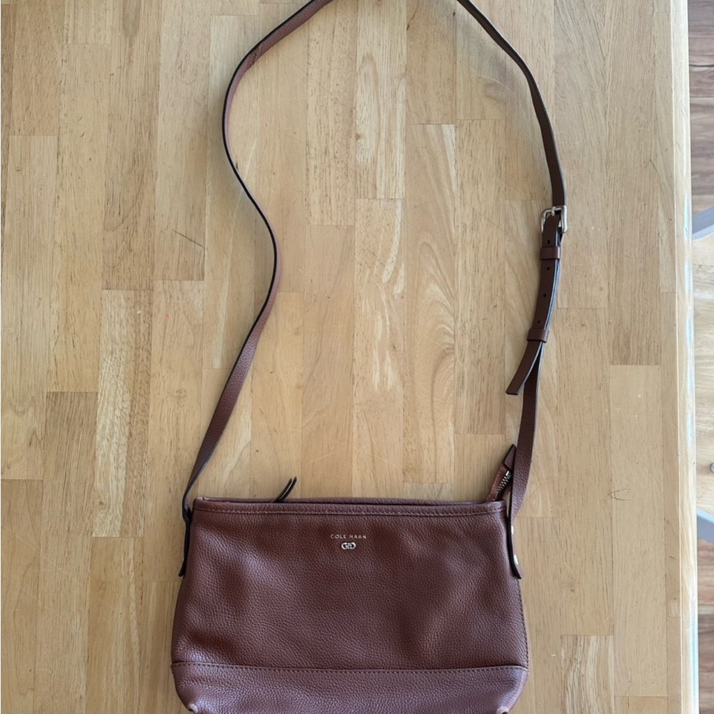 Cole Haan Chestnut Leather Shoulder Bag